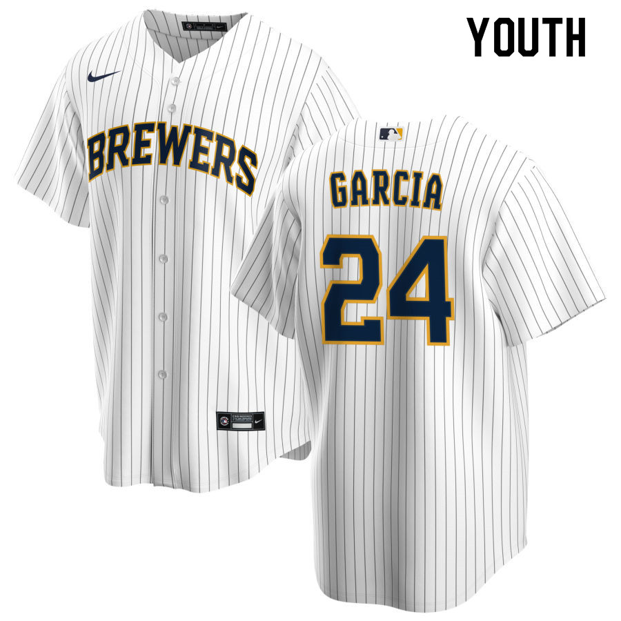 Nike Youth #24 Avisail Garcia Milwaukee Brewers Baseball Jerseys Sale-White